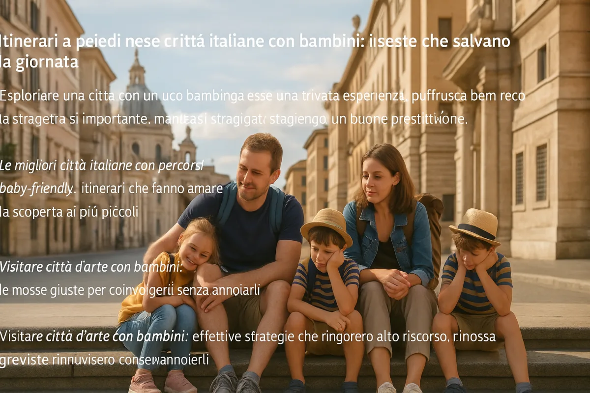 Itinerari a piedi nelle città italiane con bambini: i soste che salvano la giornata