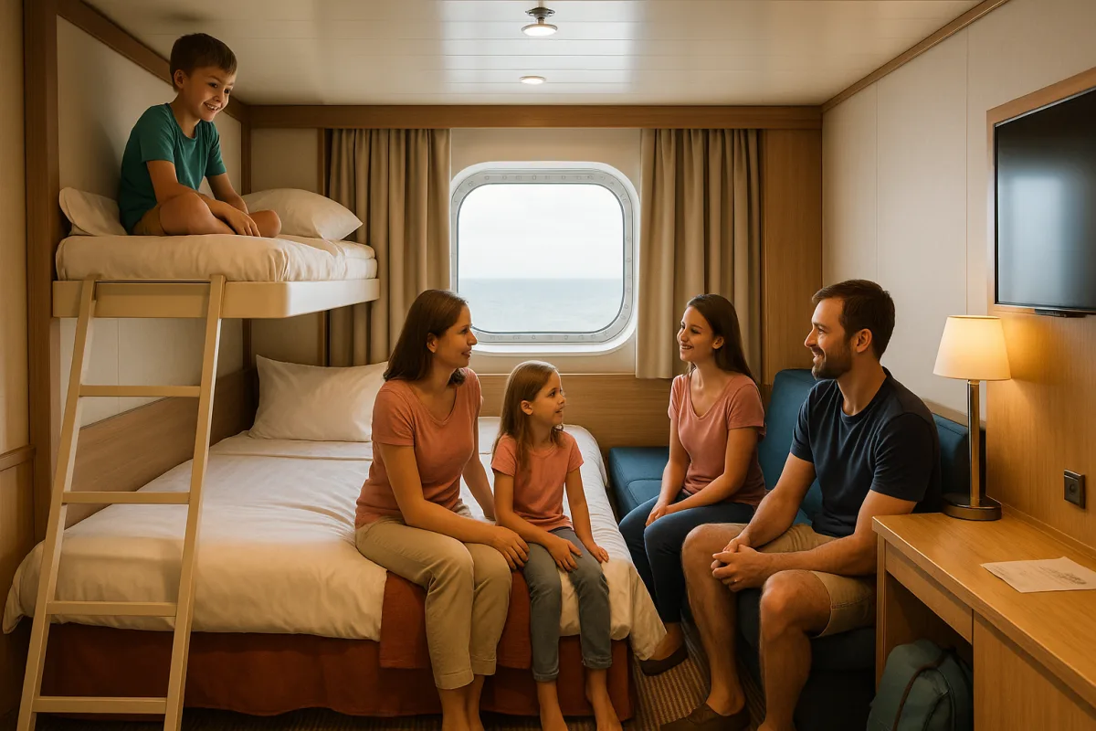 Cabine per famiglie sulle navi da crociera: gli spazi che nessuno mostra sul sito
