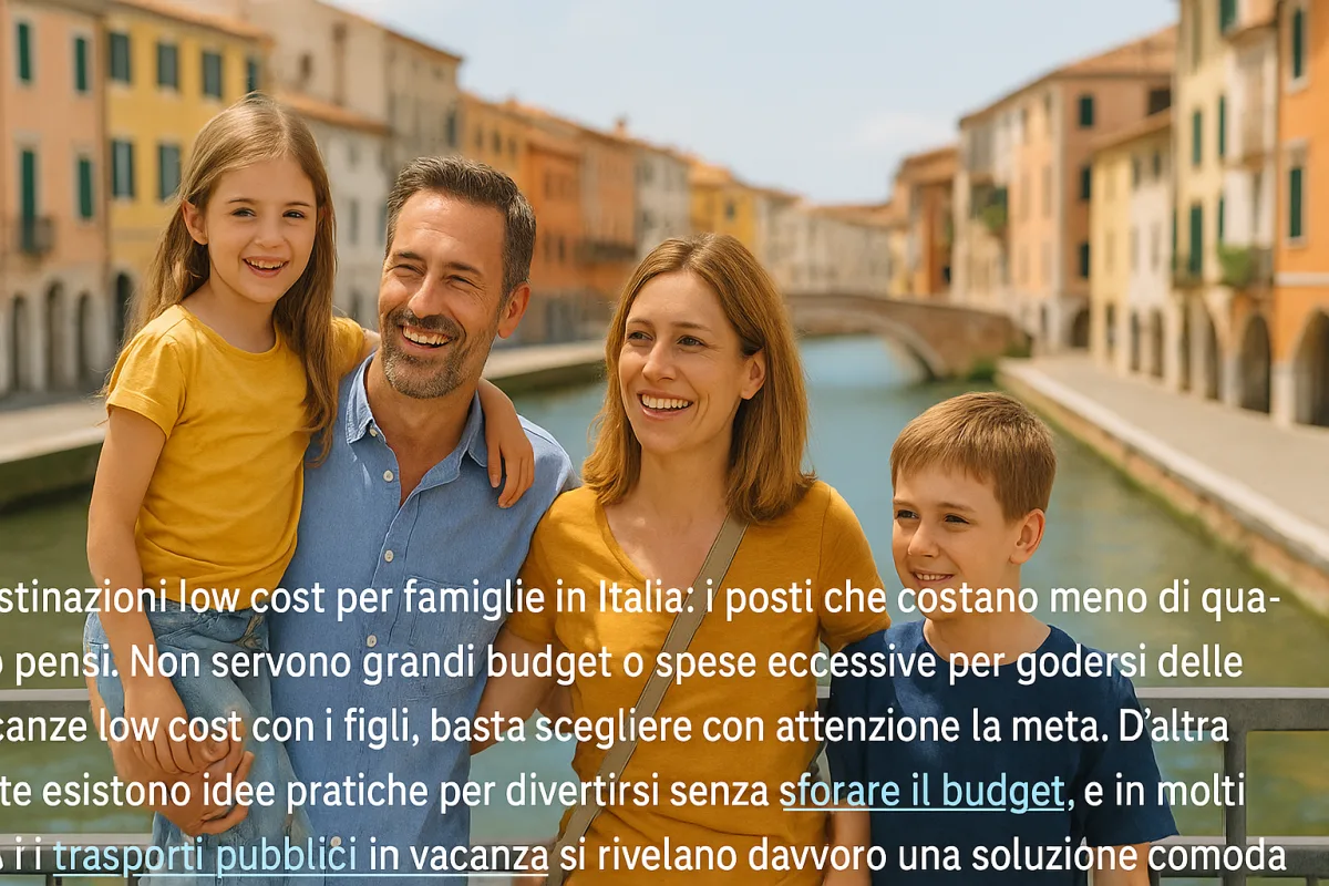 Destinazioni low cost per famiglie in Italia: i posti che costano meno di quanto pensi