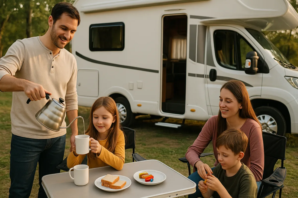 Soste in camper con figli: il ritmo giornaliero che rende il viaggio piacevole