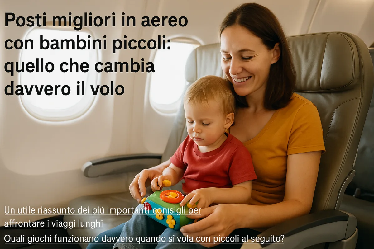 Posti migliori in aereo con bambini piccoli: quello che cambia davvero il volo
