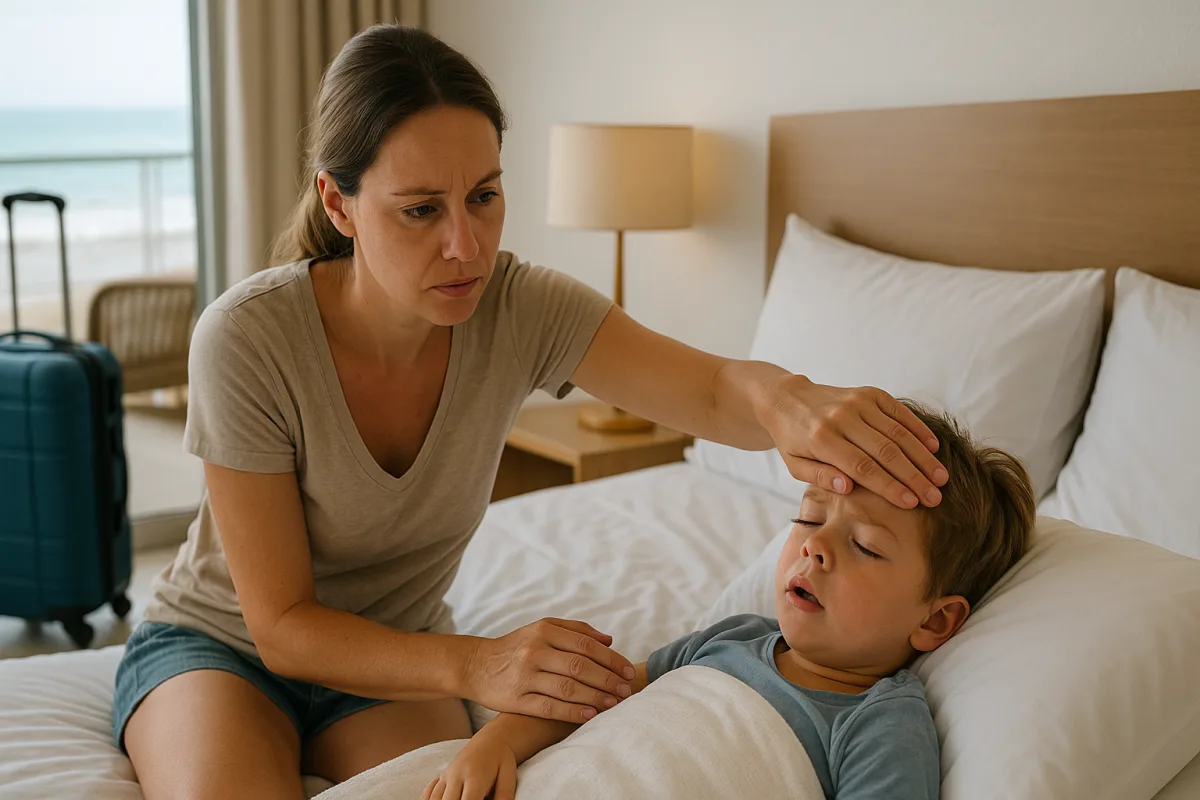 Febbre alta in vacanza nel bambino: come agire prima di trovare un medico