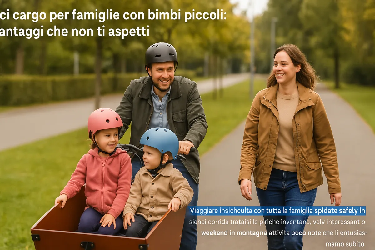 Bici cargo per famiglie con bimbi piccoli: i vantaggi che non ti aspetti