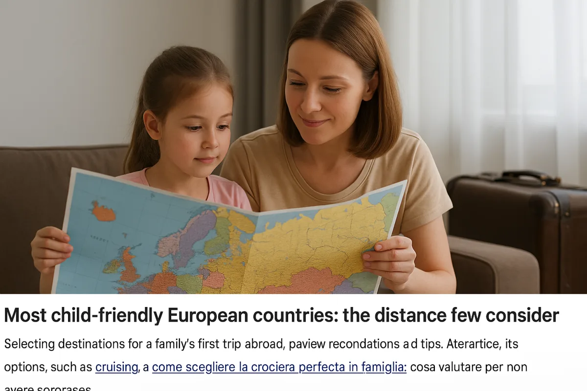 Paesi europei più adatti ai bambini: la distanza che pochi considerano
