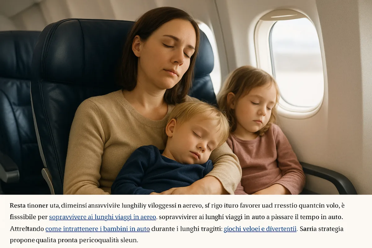 Sonno in aereo con bambini piccoli: il rituale che funziona anche in volo