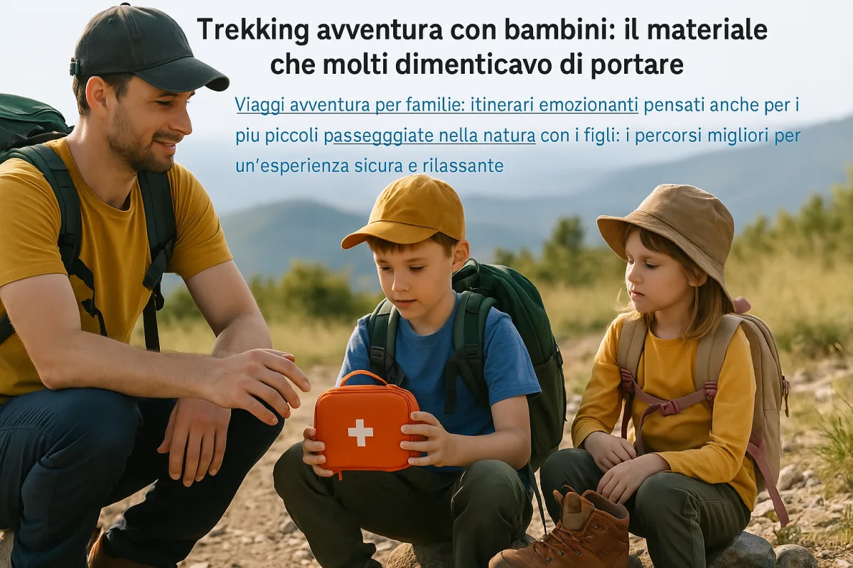 Trekking avventura con bambini: il materiale che molti dimenticano di portare