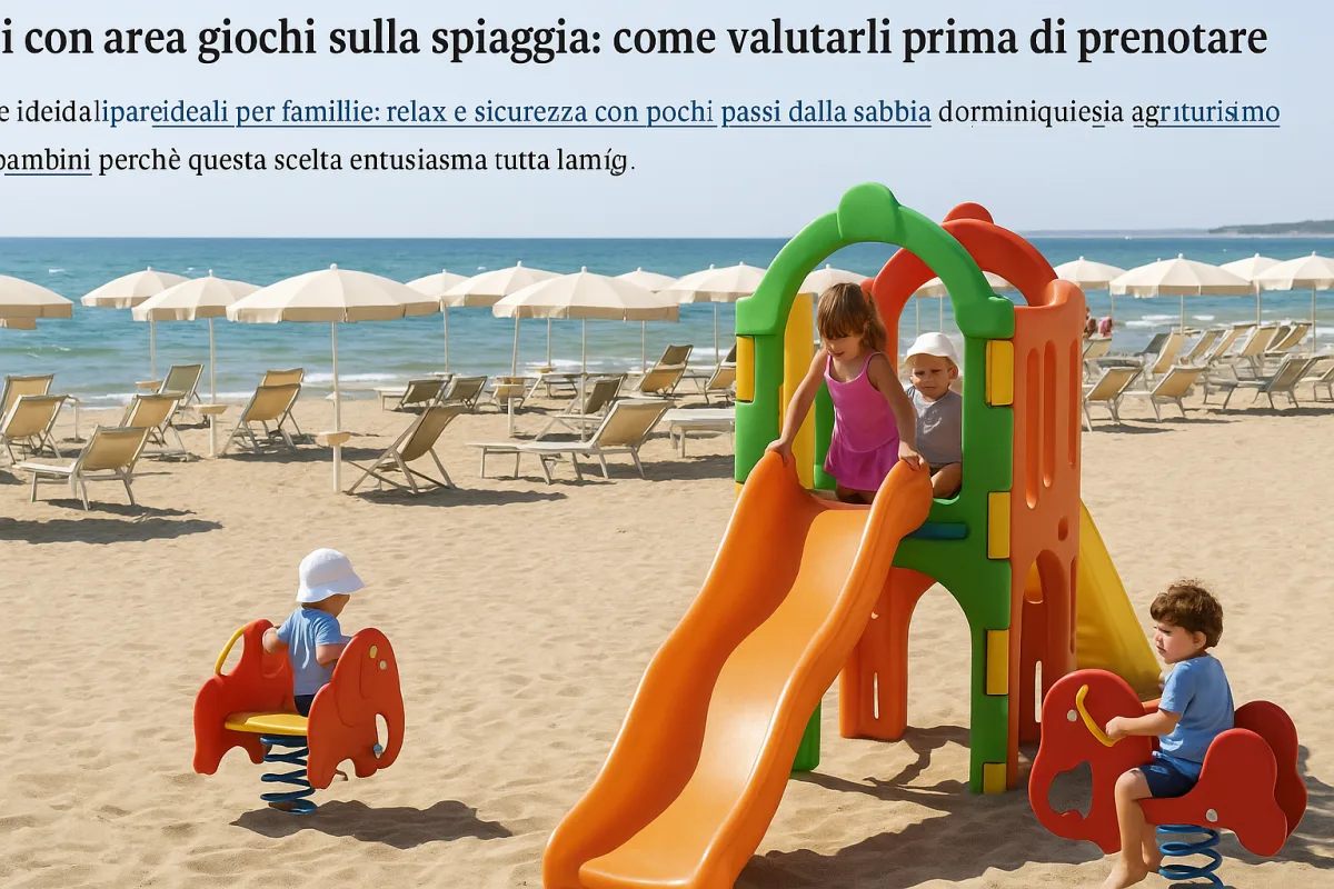 Lidi con area giochi sulla spiaggia: come valutarli prima di prenotare