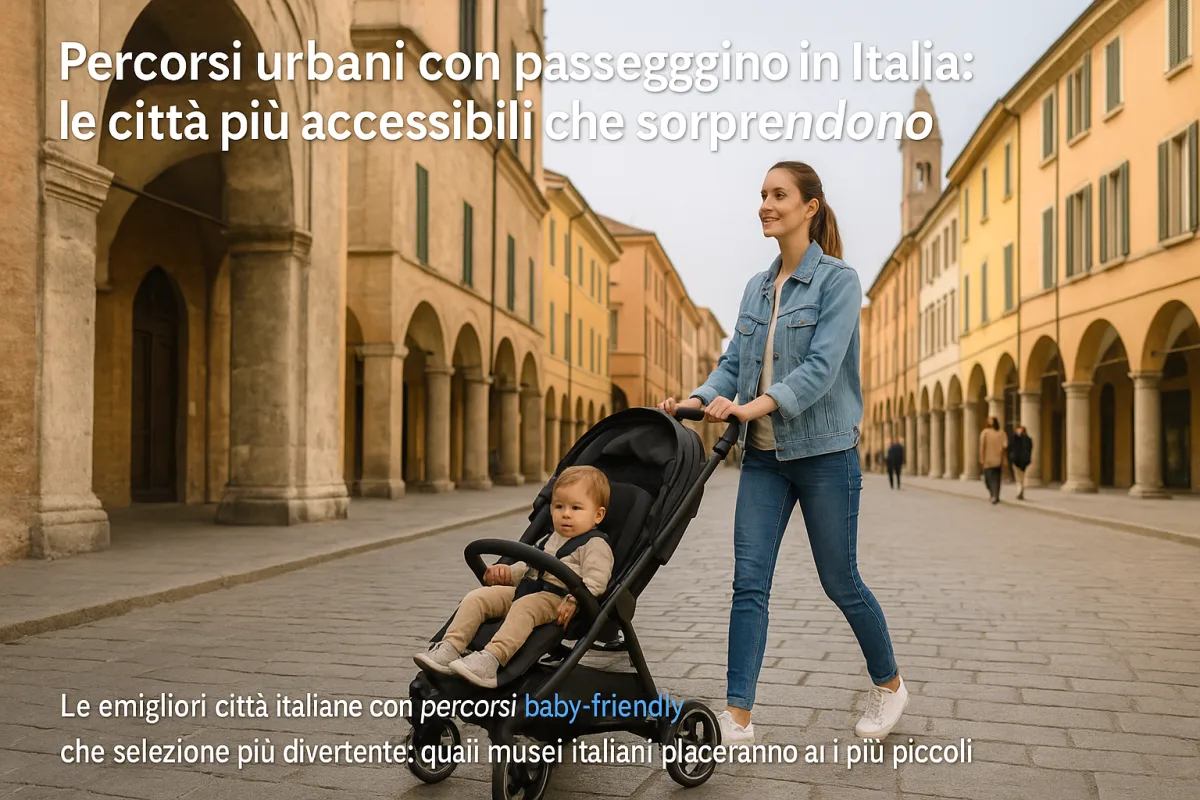 Percorsi urbani con passeggino in Italia: le città più accessibili che sorprendono