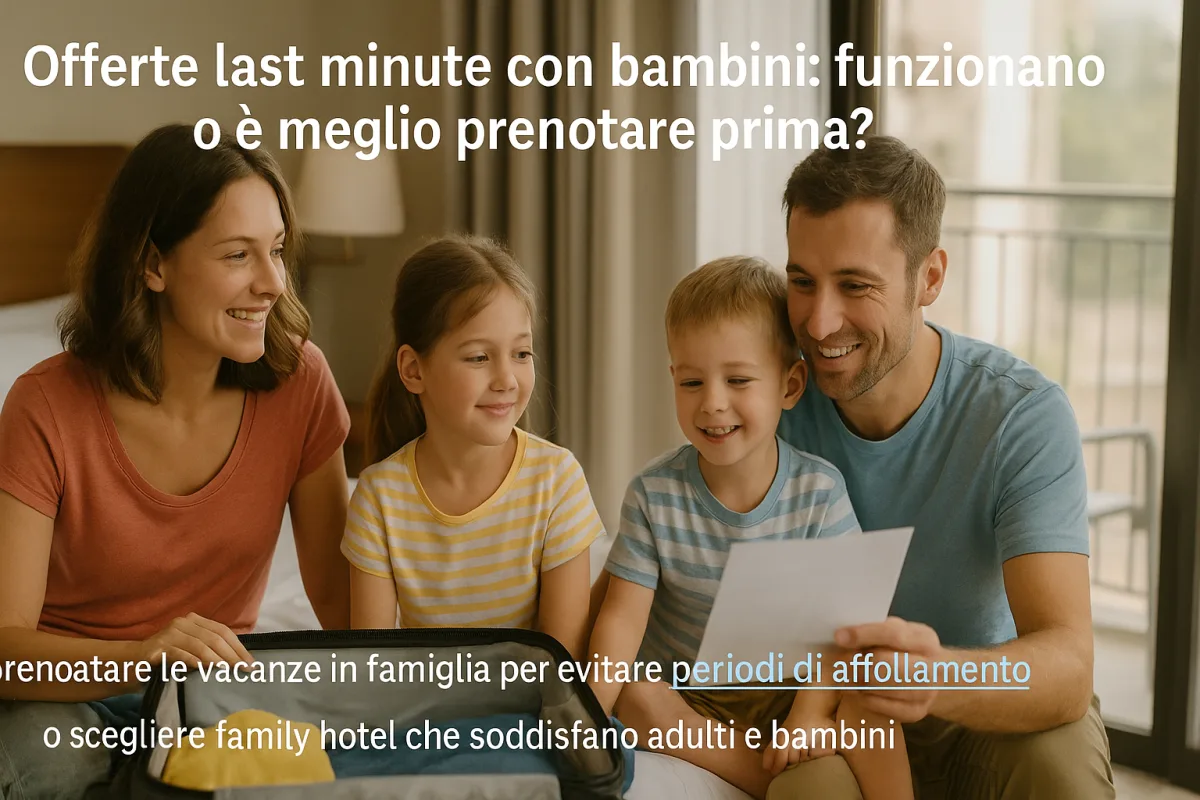 Offerte last minute con bambini: funzionano o è meglio prenotare prima?