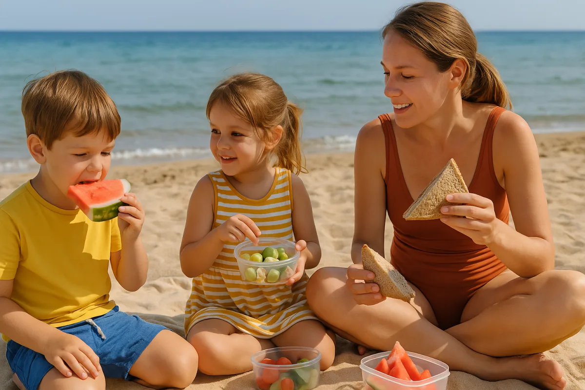Cosa mangiare in spiaggia con bambini: le scelte fresche che non pesano sullo stomaco