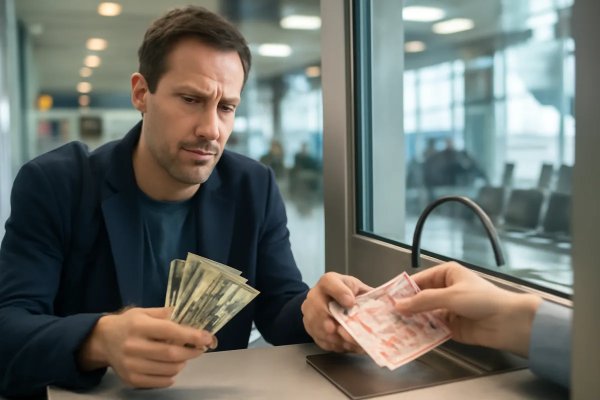 In aeroporto paghi fino al 10% in più per cambiare valuta