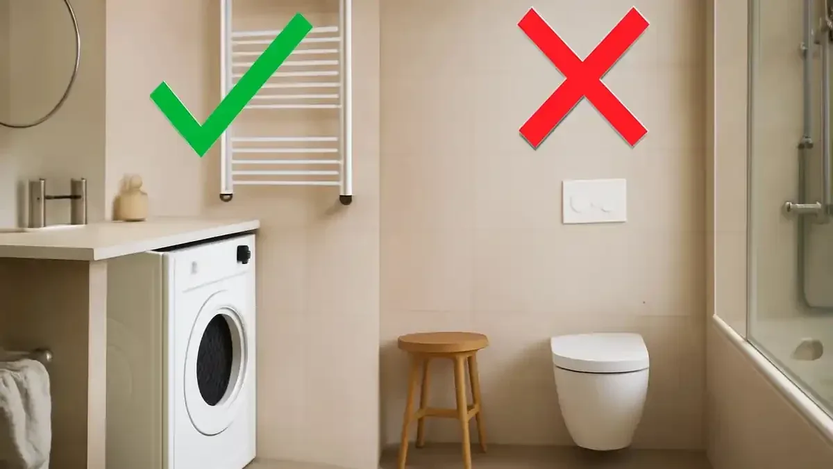 Lavatrice in bagno: cosa verificare quando lo stesso spazio serve anche per doccia e cambio