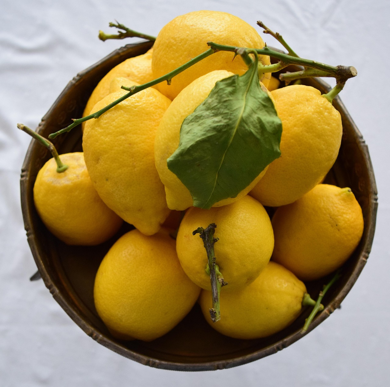 Limoni freschi appesi a un albero in una pittoresca località siciliana.